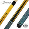 Jacoby Custom Honey And Teal-Stained Birdseye Maple With Impregnated Burl Points Play Cue - 1024-265 -Seyberts Sale Store 1024 265 850