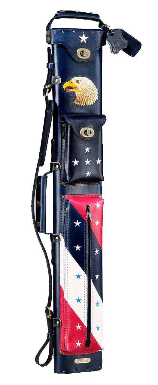 Instroke Cowboy Eagle Hand Painted 2x4 Pool Cue Case - 24EAGLE 2 Instroke Cowboy Eagle Hand Painted 2x4 Pool Cue Case - 24EAGLE - Image 2