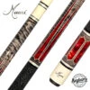 Meucci 2020 Gray - Red Pearl - Black/White Wrap Pool Cue With Pro Shaft - 2020GYRDBKWHP -Seyberts Sale Store 2020GYRDBKWHP 850