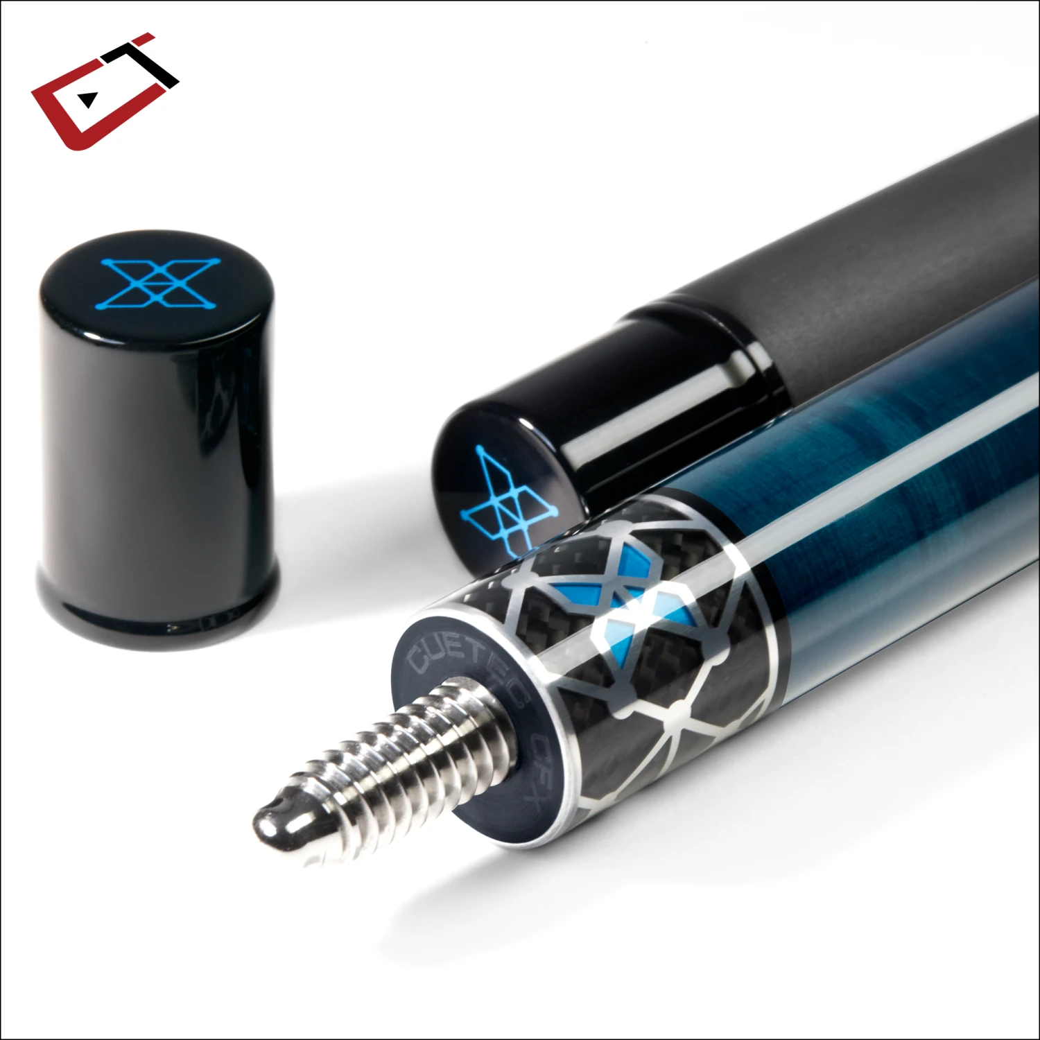 Cuetec Cynergy X Lagoon Black With Poly Wrap Pool Cue - 95-121U 4 Cuetec Cynergy X Lagoon Black With Poly Wrap Pool Cue - 95-121U - Image 4