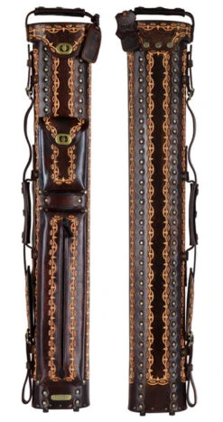 Instroke D01 Dark Brown Hand Tooled 3x5 Pool Cue Case - 35D01DBH -Seyberts Sale Store 245D01DBH DOUBLE 26679553 e525 4a5c 96d7 40e77ea0b04f