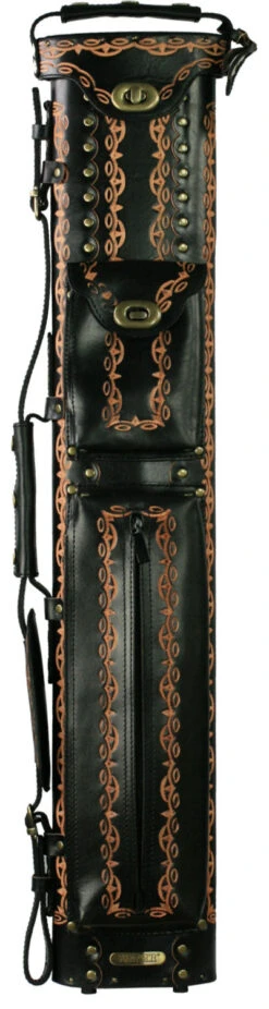 Instroke D01 Black Hand Tooled 2x4 Pool Cue Case - 24D01BKH -Seyberts Sale Store 24d01bkh 1 42fada53 4e67 48cf 983e 48c7ca5db76c