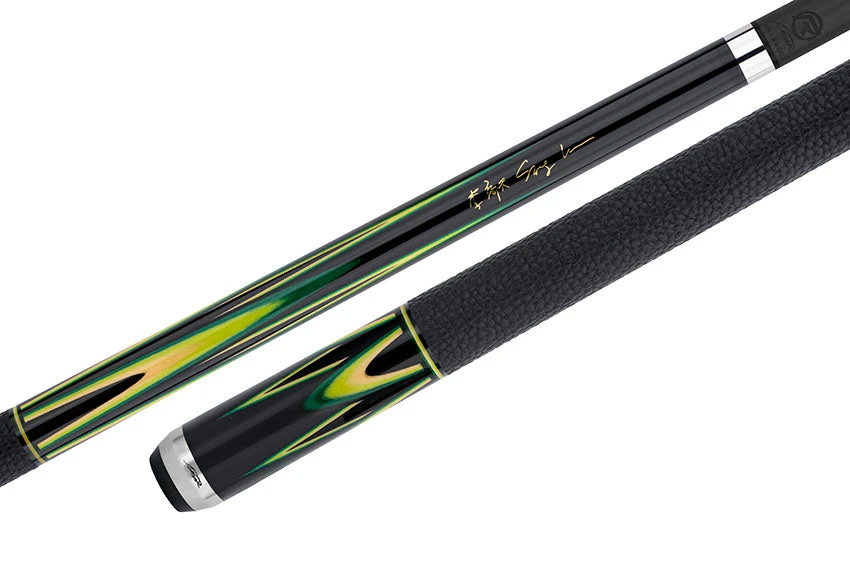 Predator Sang Lee 2-2 Black With Green / Maple / Ebony Butterfly Points Limited Edition Pool Cue - Radial With Luxe Leather Wrap 6 Predator Sang Lee 2-2 Black With Green / Maple / Ebony Butterfly Points Limited Edition Pool Cue - Radial With Luxe Leather Wrap - Image 6