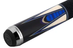 Predator Sang Lee 2-3 Black With Blue / Maple / Black / Purple / Ivorine Butterfly Points Limited Edition Pool Cue - Radial With Luxe Leather Wrap -Seyberts Sale Store 25 PRE LE SangLee2 3 Butt Back Detail