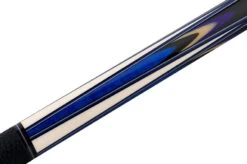 Predator Sang Lee 2-3 Black With Blue / Maple / Black / Purple / Ivorine Butterfly Points Limited Edition Pool Cue - Radial With Luxe Leather Wrap -Seyberts Sale Store 25 PRE LE SangLee2 3 Forearm Detail