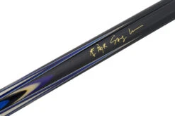 Predator Sang Lee 2-3 Black With Blue / Maple / Black / Purple / Ivorine Butterfly Points Limited Edition Pool Cue - Radial With Luxe Leather Wrap -Seyberts Sale Store 25 PRE LE SangLee2 3 Forearm Signature Detail