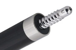 Predator Sang Lee 2-3 Black With Blue / Maple / Black / Purple / Ivorine Butterfly Points Limited Edition Pool Cue - Radial With Luxe Leather Wrap -Seyberts Sale Store 25 PRE LE SangLee2 3 Pin Detail