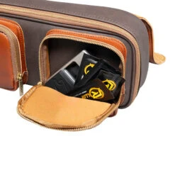 Predator Limited Edition Legacy 3x5 Soft Pool Cue Case - Light Brown -Seyberts Sale Store 25 PRE LEG LE 3B5S LIGHT BRWN S Pocket Detail