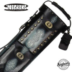 Instroke Saddle DO3 Black Air Brushed 3x5 Pool Cue Case - 35D03BK