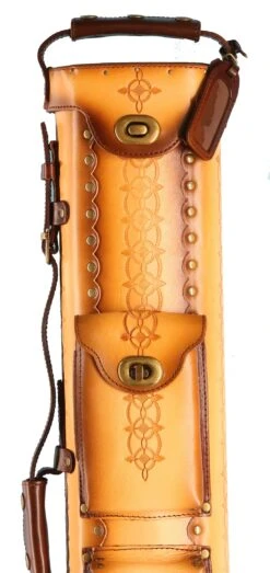 Instroke Saddle D05 Brown Air Brushed 3x5 Pool Cue Case - 35D05DB -Seyberts Sale Store 35D05DB BS1