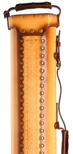 Instroke Saddle D05 Brown Air Brushed 3x5 Pool Cue Case - 35D05DB -Seyberts Sale Store 35D05DB BS2