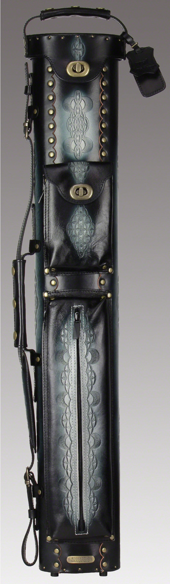 Instroke Saddle DO3 Black Air Brushed 3x5 Pool Cue Case - 35D03BK 3 Instroke Saddle DO3 Black Air Brushed 3x5 Pool Cue Case - 35D03BK - Image 3