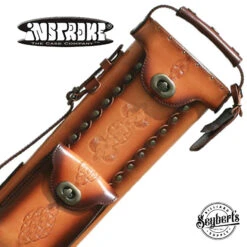 Instroke Saddle DO3 Dark Brown Air Brushed 3x5 Pool Cue Case - 35D03DB