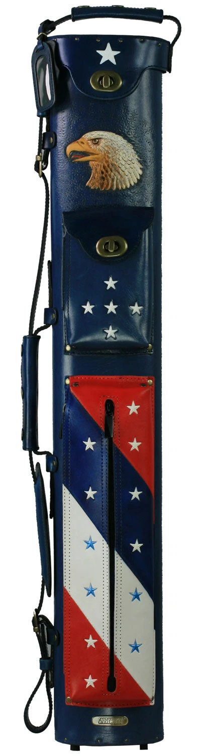 Instroke Custom Eagle Hand Painted 3x5 Pool Cue Case - 35EAGLE 2 Instroke Custom Eagle Hand Painted 3x5 Pool Cue Case - 35EAGLE - Image 2