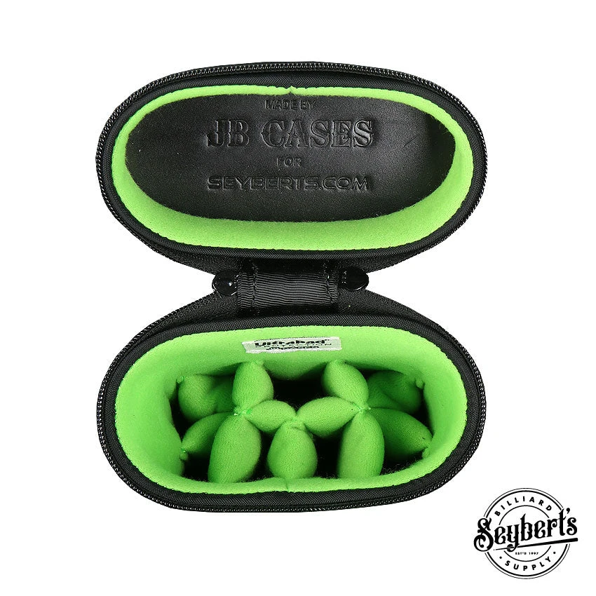 JB Ultimate Rugged Black/Green Pool Cue Case - URBKGR 4 JB Ultimate Rugged Black/Green Pool Cue Case - URBKGR - Image 4