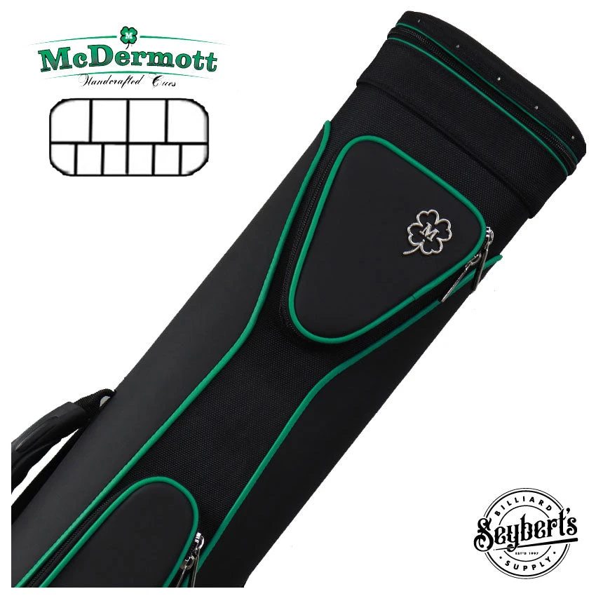 McDermott Tournament Collection Black/Green 4x6 Sport Pool Cue Case - 750942 1 McDermott Tournament Collection Black/Green 4x6 Sport Pool Cue Case - 750942