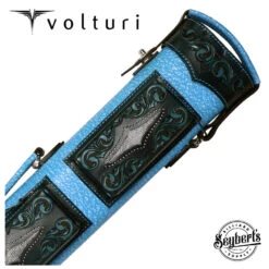 Volturi Custom Venice Style Turquoise 3x6 Hard Pool Cue Case