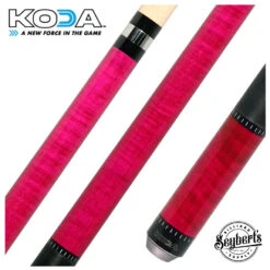 KODA Hot Pink-Stained Maple Pool Cue With Linen Wrap