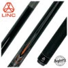 Linc Black With Orange / Silver / Gray Graphic Cue & Carbon Fiber Shaft -Seyberts Sale Store 850 32b72259 cc0a 4b0c 8649 4d2ca32e1db3