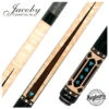 Jacoby Gambler Turquoise Custom Pool Cue With 12.3mm Jacoby Black V4 Carbon Shaft