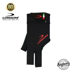 Longoni Black Fire 3.0 Left Hand Billiard Glove