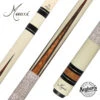 Meucci Ultra Piston 1 Imitation Ivory And Tulipwood Points Pool Cue With Pro Shaft - UP-1