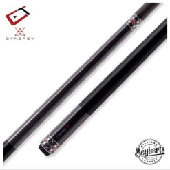 Cuetec Cynergy X Raw Black With Black Poly Wrap Pool Cue - 95-120UPW