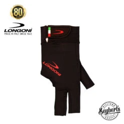 Longoni Black Fire 3.0 Right Hand Billiard Glove