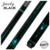 Jacoby Nova Ebony And Malachite Custom Pool Cue With 12.7mm Jacoby Black V4 Carbon Shaft And Ultra Pro Shaft