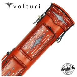 Volturi Classic Style Brick Orange 2x4 Hard Pool Cue Case - VCCS2X4OR