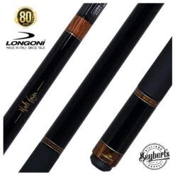 Longoni Niels Fijen Sparkle Leather Pool Cue With Luna Nera American Pure Graphite Shaft - LG24706