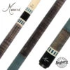 Meucci Gray Stained Maple And Blue/Black Wrapless Pool Cue With Pro Shaft - BE-12