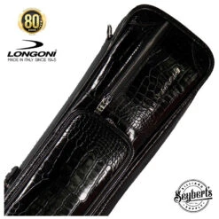 Longoni Fodero Giotto Black Croc 4x8 Soft Pool Cue Case - LG6470