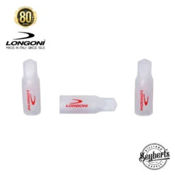 Longoni Clear Silicone 3 Piece Tip Protector Set With Red Logo - 10.00mm-11.7mm