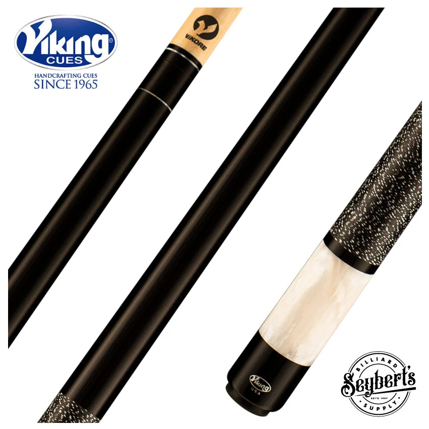 Viking Storm Series Midnight Black-Stained Maple With White Premium Pearl Butt Sleeve Play Cue- ST0702 1 Viking Storm Series Midnight Black-Stained Maple With White Premium Pearl Butt Sleeve Play Cue- ST0702