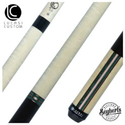 Lucasi Natural Maple With Rose Gold And Malachite Limited Edition Pool Cue - LUX73