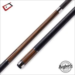 Cuetec Cynergy Truewood Ebony II Leather Wrap Pool Cue With 12.5mm Shaft - 95-104LTW
