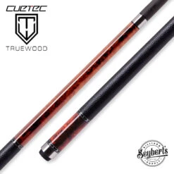 Cuetec Cynergy Truewood Mappa Burl 2 Leather Wrap Pool Cue With 11.8mm Shaft - 95-112LTWS