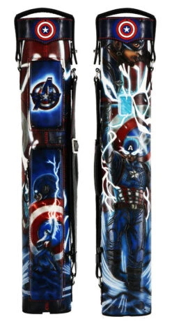 Volturi Custom Captain America 4x8 Hard Pool Cue Case - VCCAPTAIN4x8 -Seyberts Sale Store AMERICA DOUBLE