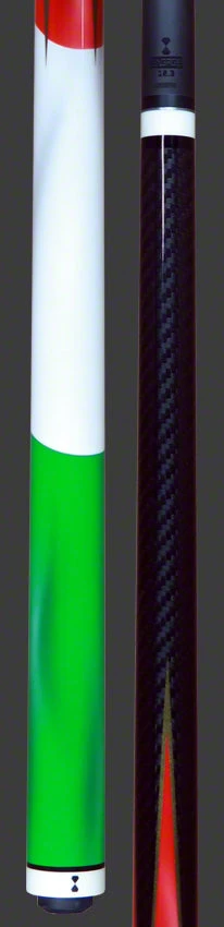 Becue V.2 Carbon Fiber Sneaky Pete Tri Color Flag Play Cue - BC437 5 Becue V.2 Carbon Fiber Sneaky Pete Tri Color Flag Play Cue - BC437 - Image 5