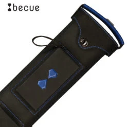 Becue Blue 3x6 Hard Leather Pool Cue Case - BC577BL