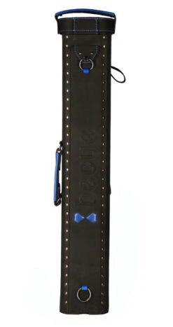 Becue Blue 3x6 Hard Leather Pool Cue Case - BC577BL -Seyberts Sale Store BC577BL BACK