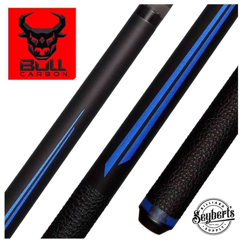 Bull Carbon Blue Split PointPool Cue With Bull Carbon Shaft - BCSP3 1 Bull Carbon Blue Split PointPool Cue With Bull Carbon Shaft - BCSP3
