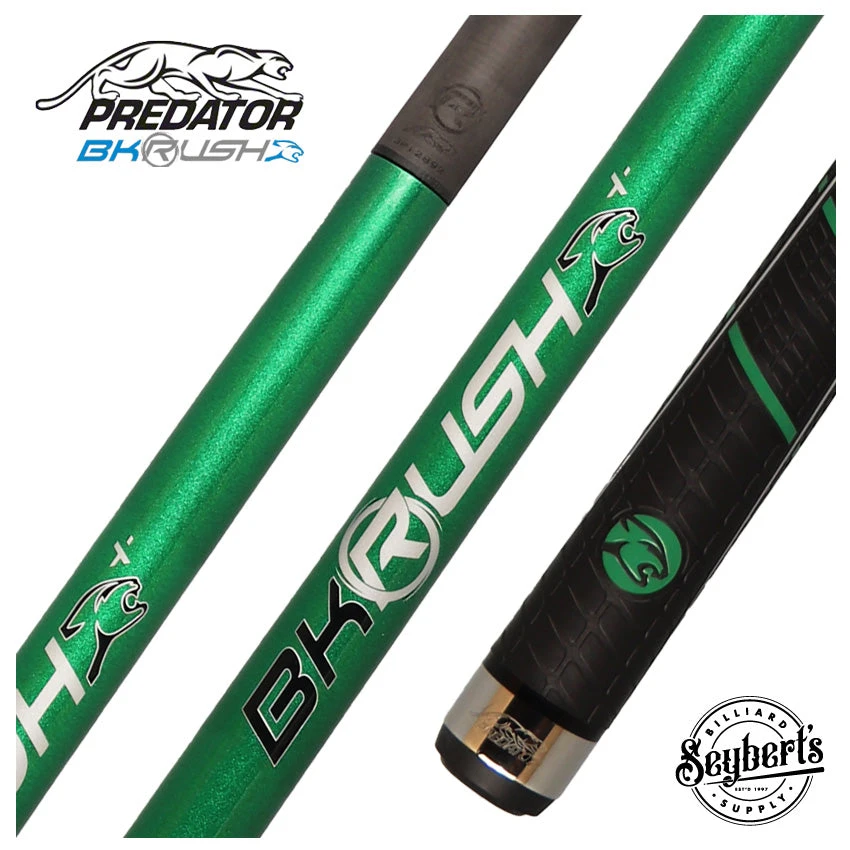 Predator BK Rush Nova Green Break/Jump Cue - With Sport Wrap - BKJMPRUSHSWGRN 1 Predator BK Rush Nova Green Break/Jump Cue - With Sport Wrap - BKJMPRUSHSWGRN