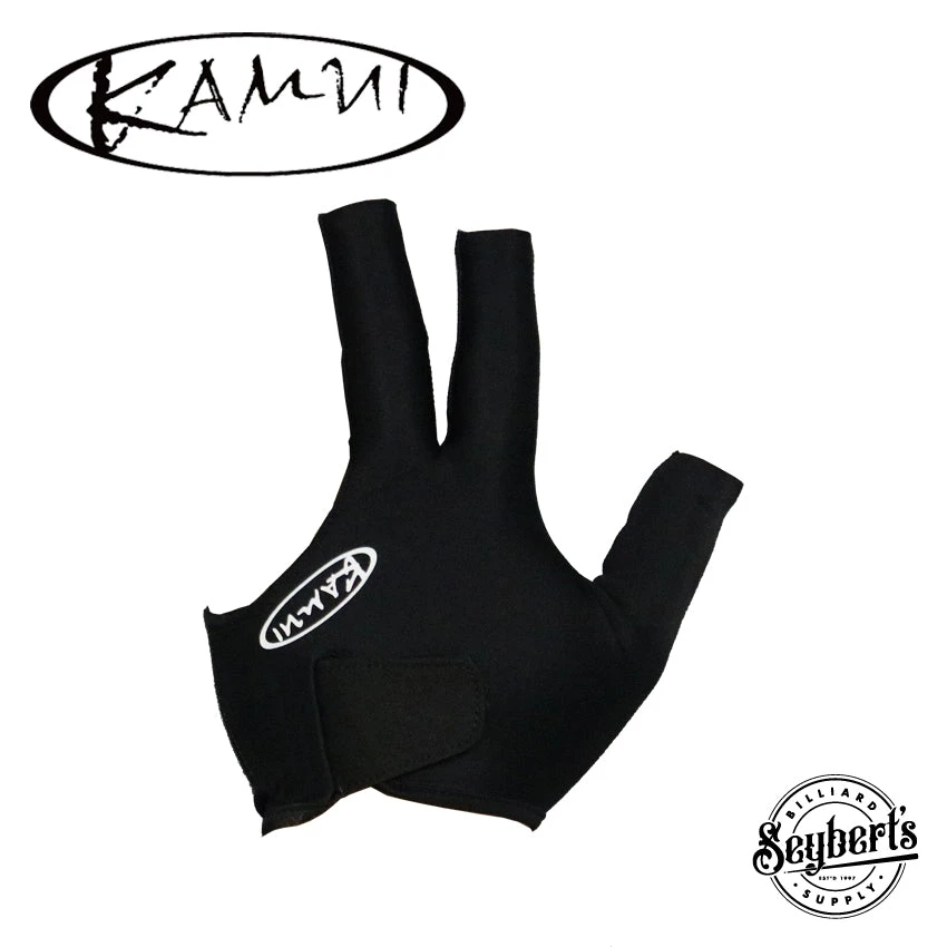 Kamui Quick Dry Black Billiard Glove - Left Hand 1 Kamui Quick Dry Black Billiard Glove - Left Hand