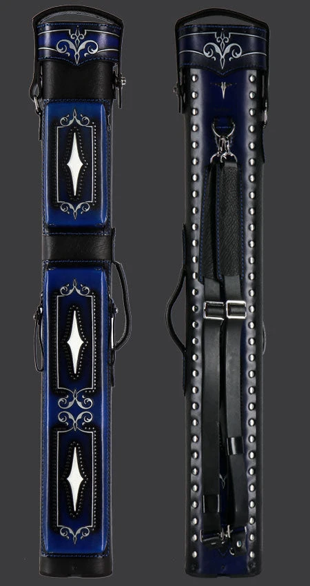 Volturi Custom Brogue Blue 3x6 Hard Pool Cue Case - VCBS3X6BLBLK 2 Volturi Custom Brogue Blue 3x6 Hard Pool Cue Case - VCBS3X6BLBLK - Image 2