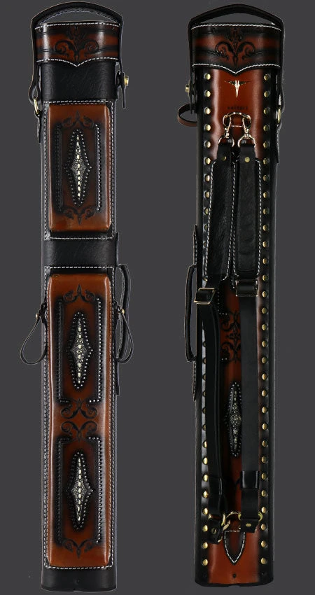 Volturi Custom Brogue Tan 4x8 Hard Pool Cue Case - VCBS4X8TANBLK 3 Volturi Custom Brogue Tan 4x8 Hard Pool Cue Case - VCBS4X8TANBLK - Image 3