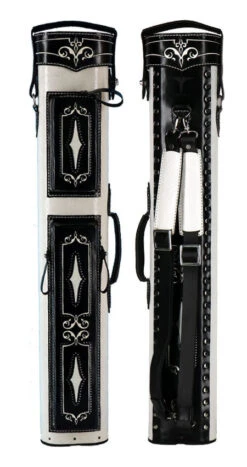 Volturi Custom Brogue Black/White 3x6 Hard Pool Cue Case - VCBS3X6WHBLK -Seyberts Sale Store BLKWHT BF
