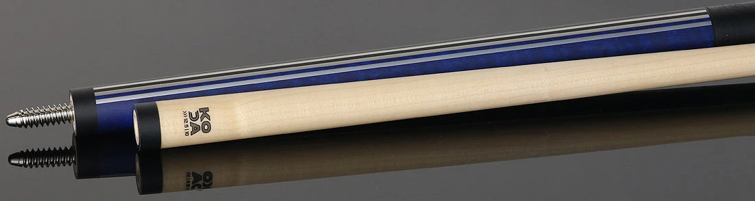 KODA Split Design Black And Blue Graphic Play Cue With Irish Linen Wrap 4 KODA Split Design Black And Blue Graphic Play Cue With Irish Linen Wrap - Image 4