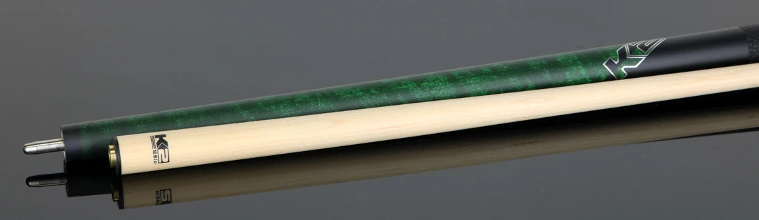 K2 Matte Green-Stained Maple Pool Cue With Leather Wrap And 12.50mm LD Shaft - KLCGN 3 K2 Matte Green-Stained Maple Pool Cue With Leather Wrap And 12.50mm LD Shaft - KLCGN - Image 3